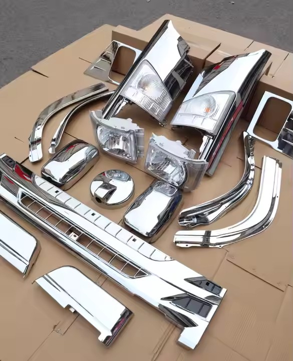 High Quality Chromed Truck Body Part Body KitHeadlight Wheel Eyebrow Grill Rear View Mirror Turn Headlamp Included for Isuzu NPR