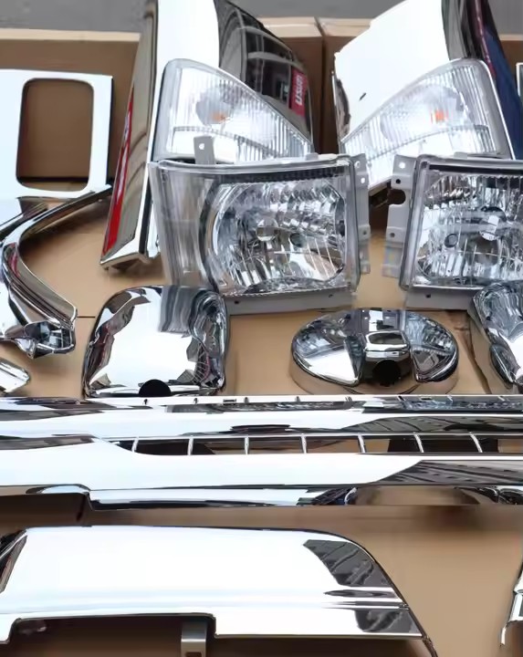 High Quality Chromed Truck Body Part Body KitHeadlight Wheel Eyebrow Grill Rear View Mirror Turn Headlamp Included for Isuzu NPR